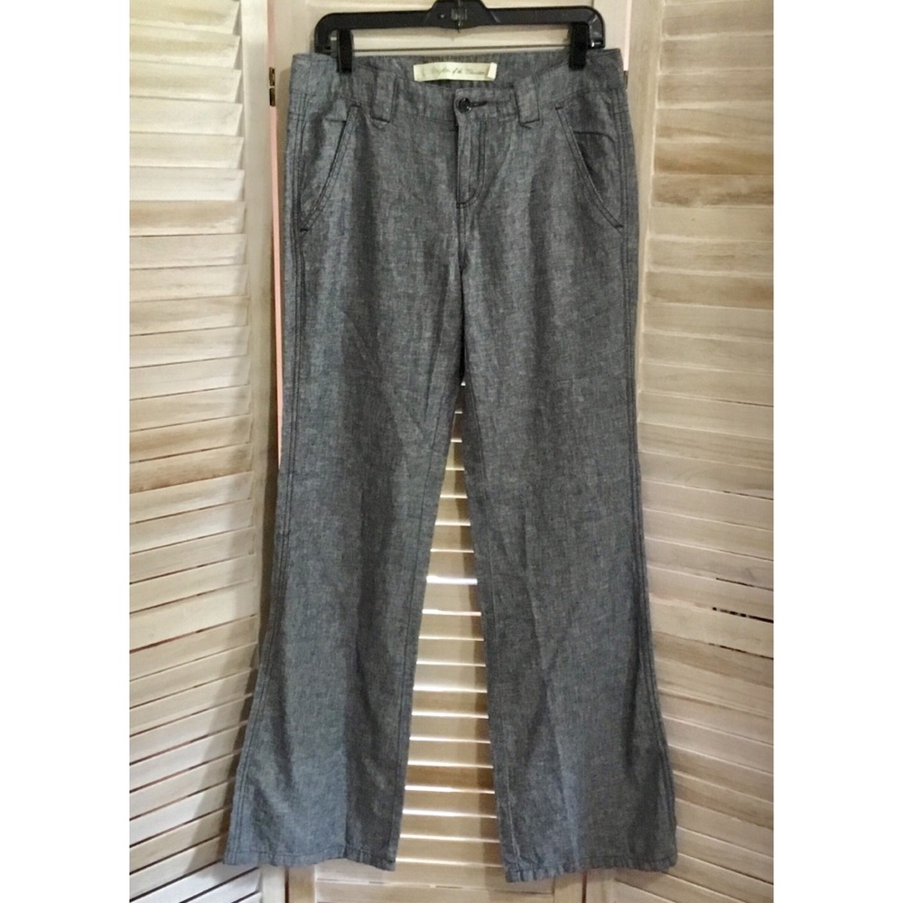 Anthropologie DOR Charcoal Chambray Linen Pants 6